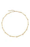 Monica Vinader Nura Link Necklace In 18ct Gold Vermeil/ Silver