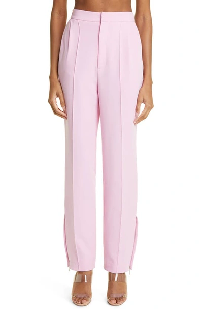 Lapointe Zip-hem Straight-leg Tailored Crepe Track Pants In Blossom