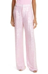 LAPOINTE PLEATED SEQUIN WIDE LEG PANTS