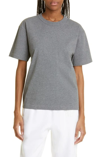 Alexander Wang Glitter-embellished Cotton T-shirt In Grey