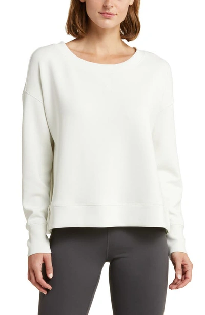 Sweaty Betty Womens Shell White Cloudweight Lightweight Relaxed-fit Stretch Recycled-polyester Jumpe In Lily White