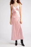 ACNE STUDIOS DAYLA TEXTURED SATIN DRESS