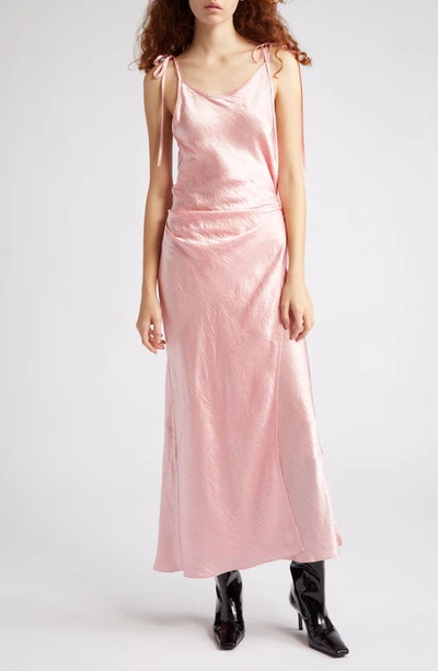 ACNE STUDIOS DAYLA TEXTURED SATIN DRESS