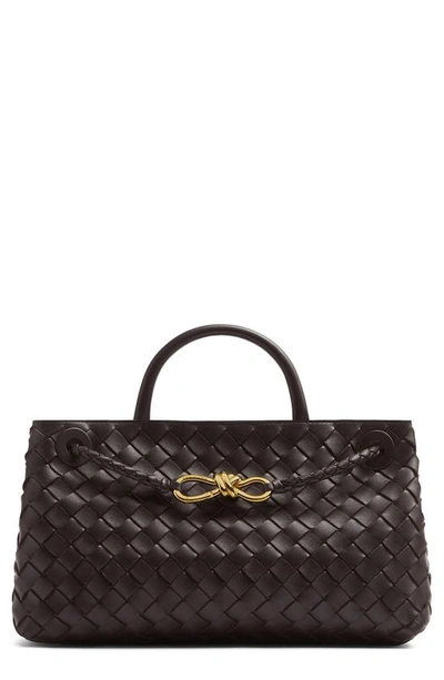 Bottega Veneta Small Andiamo East-west Leather Bag In Black