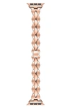 The Posh Tech Ava Stainless Steel Apple Watch® Watchband In Rose Gold