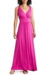 LOVEAPPELLA EMPIRE WAIST SLEEVELESS MAXI DRESS