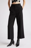 Acne Studios Paminne Wool-mohair Wide-leg Trousers In Black