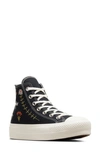 Converse Chuck Taylor® All Star® Lift High Top Platform Sneaker In Black/ Black/ Egret