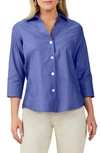 Foxcroft Paityn Non-iron Cotton Shirt In Dark Chambray