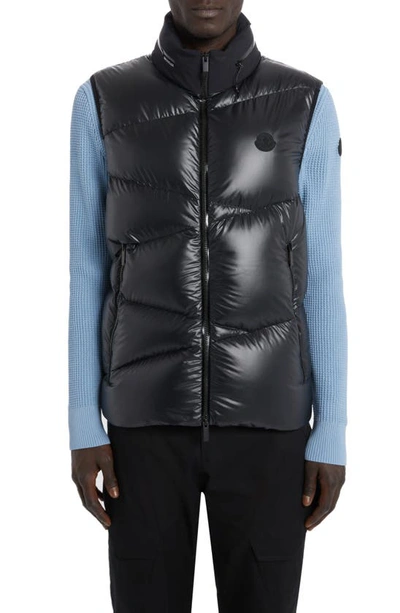 Moncler Tago Quilted Recycled Polyester Down Vest In Black