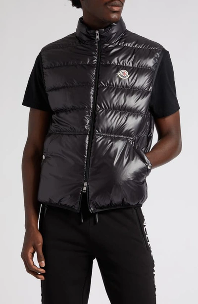 Moncler Aube Down Puffer Waistcoat In Blue