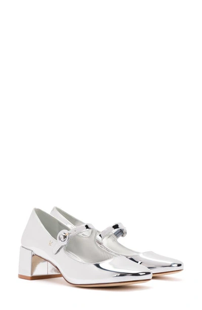 Larroude Blair Mary Jane Pump In Silver