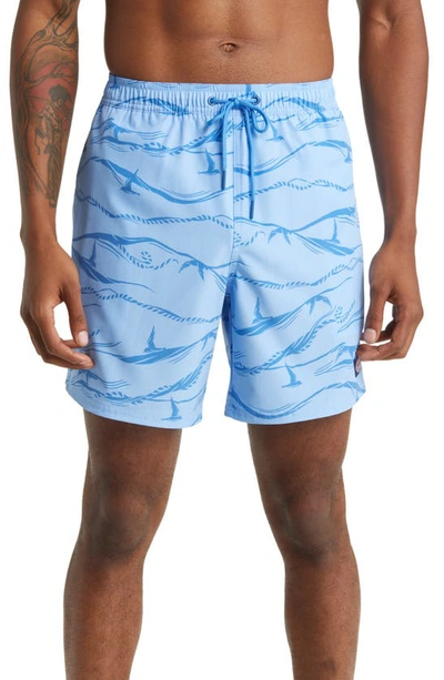 Vineyard Vines Chappy Swim Trunks In Ropes Ocean Breeze