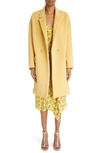 Isabel Marant Efegozi Double-breasted Wool Peacoat In Straw