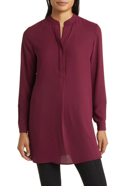 Anne Klein Popover Blouse In Red