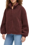 Levi's Zip Front Teddy Jacket In Rose Taupe