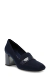 Anne Klein Telepathy Pump In Navy Stretch