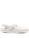 Birkenstock 1774 Iii Tokio Suede Slippers In White