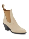 CHLOÉ Stacked-Heel Leather Chukka Boots,0400094990368
