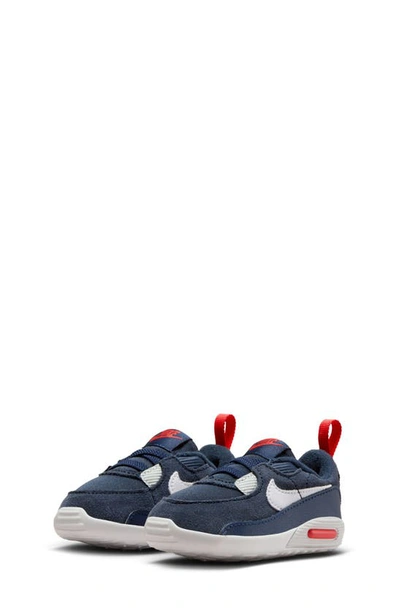 Nike Kids' Air Max 90 Crib Sneaker In Obsidian/ White/ Navy/ Red