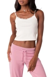 Edikted Lace Trim Crop Camisole In White