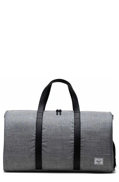 Herschel Supply Co Novel Recycled Nylon Duffle Bag In Raven Crosshatch