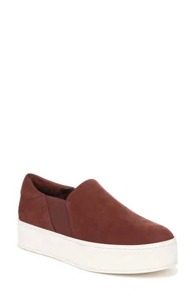 Vince Fairfax Suede Slip-on Shoes In Forstberry