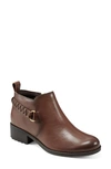 Easy Spirit Women's Roslyn Block Heel Round Toe Casual Booties In Medium Brown