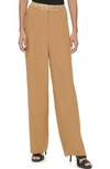 Dkny Mix Media Wide Leg Pants In Pecan