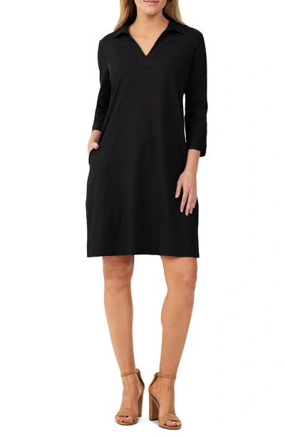 Foxcroft Jersey Shift Dress In Black