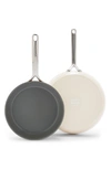 GREENPAN GP5 10-INCH & 12-INCH ANODIZED ALUMINUM CERAMIC NONSTICK FRYING PAN SET