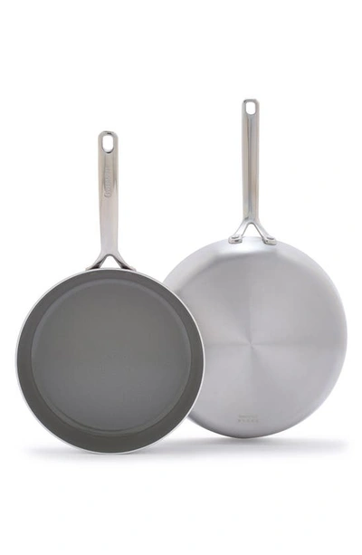 GREENPAN GREENPAN GP5 SET OF 2 STAINLESS STEEL NONSTICK FRYING PANS