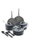 GREENPAN GP5 INFINITE8 11-PIECE ANODIZED ALUMINUM CERAMIC NONSTICK COOKWARE SET