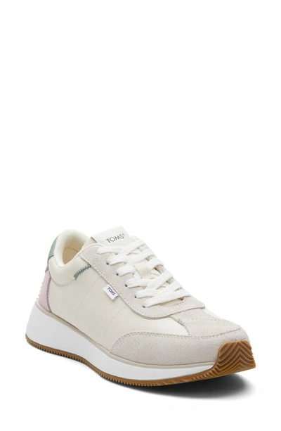 Toms Women's Wyndon Lace Up Low Top Jogger Sneakers In Egret Multi Nylon Suede