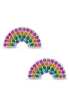 LILY NILY LILY NILY KIDS' RAINBOW CUBIC ZIRCONIA STUD EARRINGS