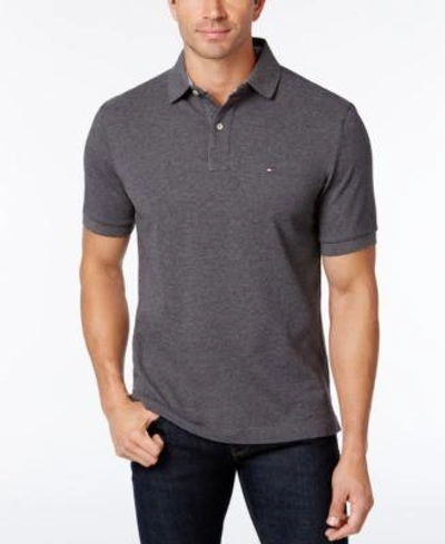 Tommy Hilfiger Men's Big & Tall Classic-fit Ivy Polo In Medium Grey Heather