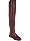 Franco Sarto Haleen Womens Leather Wide Calf Knee-high Boots In Red