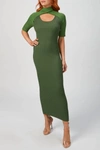 Wynn Hamlyn Loop Layered Knit Dress In Vert In Multi