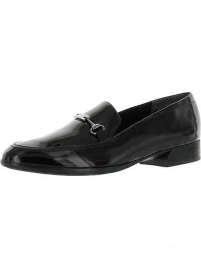 Munro Harrison Ii Womens Leather Slip On Penny Loafers In Black Leather