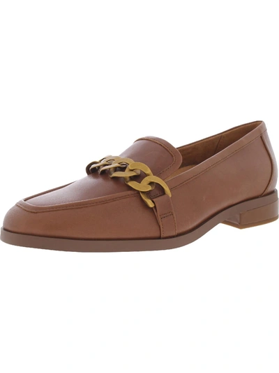 Vionic Mizelle Womens Leather Slip On Loafers In Brown