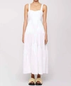 A.L.C WOMEN LILY LACE UP CUT OUT TIERED MAXI DRESS IN WHITE