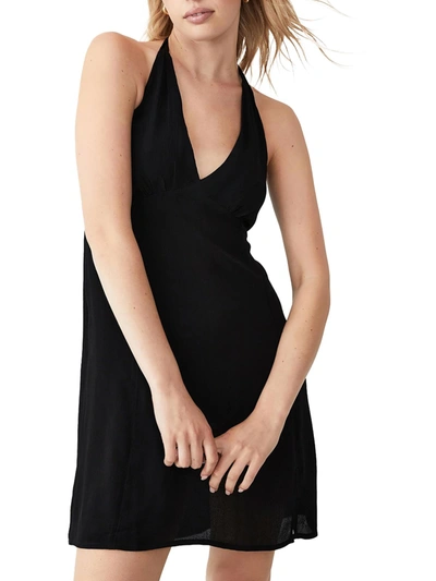 Cotton On Womens Backless Mini Halter Dress In Black