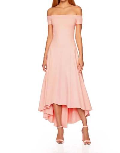 Susana Monaco Off Shoulder Dress In Peach In Pink