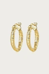 F+h Studios Snakeskin Hoops In Gold