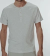 The Normal Brand Men's Active Short Sleeve Puremeso Henley In Stone In White