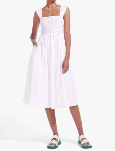 STAUD IDA DRESS IN WHITE