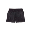 PJ HARLOW MIKEL SATIN BOXER SHORT WITH DRAW STRING IN BLACK