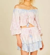 Ocean Drive Tie Dye Snakeskin Mini Skirt In Ombre In Multi