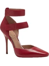 JESSICA SIMPSON CASSIYA WOMENS FAUX LEATHER ANKLE STRAP D'ORSAY HEELS
