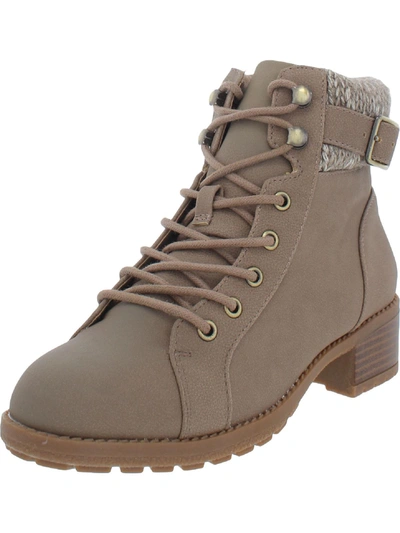STYLE & CO GAIEL WOMENS FAUX LEATHER ROUND TOE ANKLE BOOTS